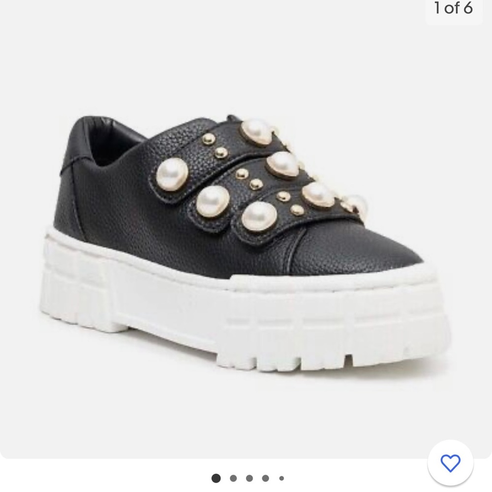 Karl Lagerfeld Paris Women Catori Embelished Slip On Sneakers Black